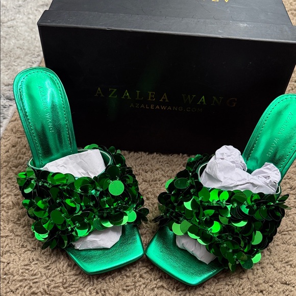 Azalea Wang Green Sequin Heels - Picture 5 of 5